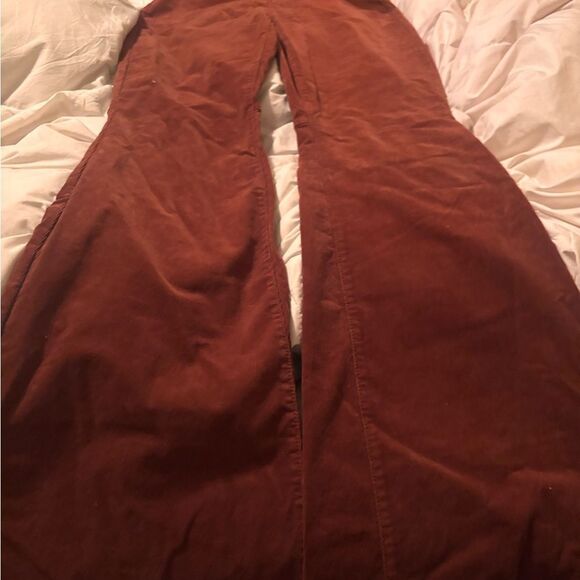 YMI Rust Corduroy Flare Pants - Picture 1 of 4